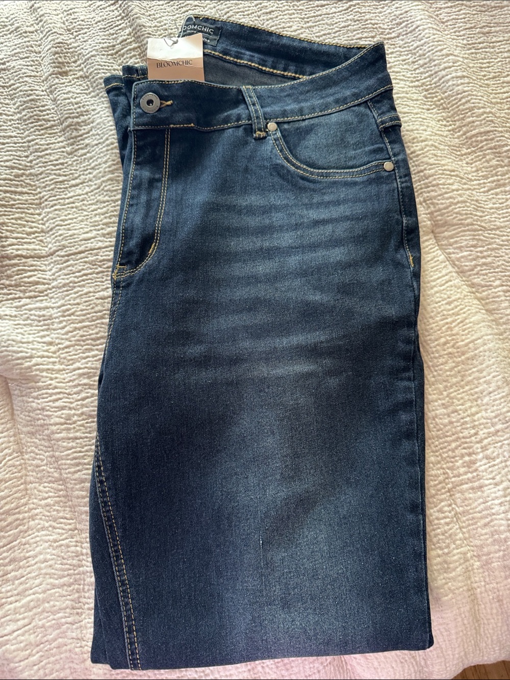 BloomChic Dark Indigo Denim Skirt